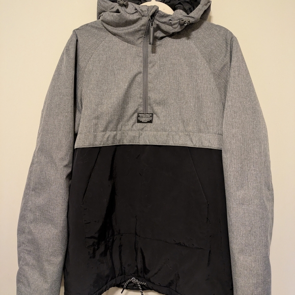Kolby Black Premium Quality Other - Men's Gray and Black Hooded Jacket